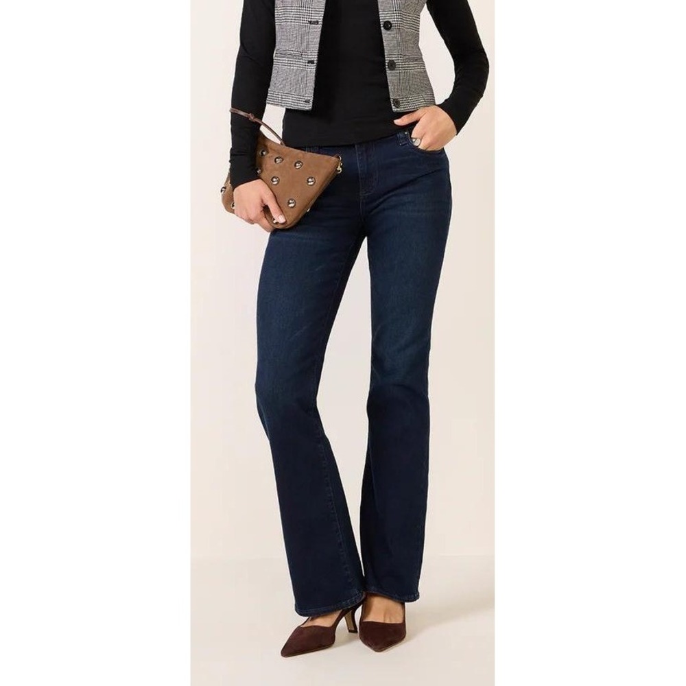 Kut from the Kloth Natalie Mid Rise Flare Jeans Size 6 Blue Stretch Bootcut